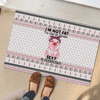 Pig Overflows Christmas Rubber Doormat Xmas Holiday Patterns - Wonder Print Shop