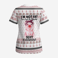 Pig Overflows Christmas Scrub Top Xmas Holiday Patterns - undefined