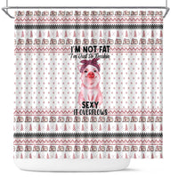 Pig Overflows Christmas Shower Curtain Xmas Holiday Patterns - Wonder Print Shop