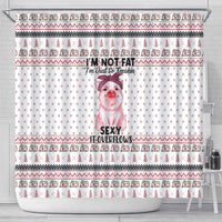 Pig Overflows Christmas Shower Curtain Xmas Holiday Patterns - Wonder Print Shop