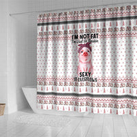 Pig Overflows Christmas Shower Curtain Xmas Holiday Patterns - Wonder Print Shop