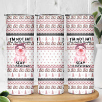 Pig Overflows Christmas Skinny Tumbler Xmas Holiday Patterns - Wonder Print Shop