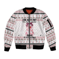 Pig Overflows Christmas Sleeve Zip Bomber Jacket Xmas Holiday Patterns - Wonder Print Shop