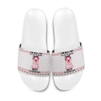 Pig Overflows Christmas Slide Sandals Xmas Holiday Patterns - Wonder Print Shop