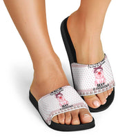 Pig Overflows Christmas Slide Sandals Xmas Holiday Patterns - Wonder Print Shop