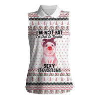 Pig Overflows Christmas Women Sleeveless Polo Shirt Xmas Holiday Patterns - Wonder Print Shop