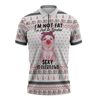 Pig Overflows Christmas Zipper Polo Shirt Xmas Holiday Patterns - Wonder Print Shop