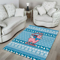 Pink Llama Christmas Area Rug Xmas Holiday Patterns - Wonder Print Shop