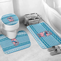 Pink Llama Christmas Bathroom Set Xmas Holiday Patterns - Wonder Print Shop