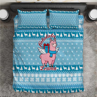 Pink Llama Christmas Bedding Set Xmas Holiday Patterns - Wonder Print Shop