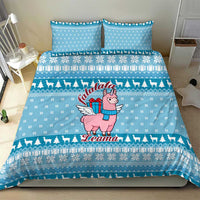 Pink Llama Christmas Bedding Set Xmas Holiday Patterns - Wonder Print Shop