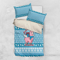 Pink Llama Christmas Bedding Set Xmas Holiday Patterns - Wonder Print Shop