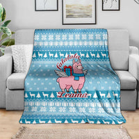 Pink Llama Christmas Blanket Xmas Holiday Patterns - Wonder Print Shop