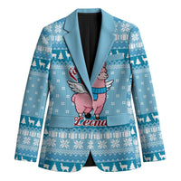 Pink Llama Christmas Blazer Xmas Holiday Patterns - Wonder Print Shop