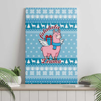 Pink Llama Christmas Canvas Wall Art Xmas Holiday Patterns - Wonder Print Shop