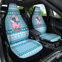 Pink Llama Christmas Car Seat Cover Xmas Holiday Patterns - Wonder Print Shop
