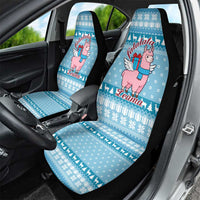 Pink Llama Christmas Car Seat Cover Xmas Holiday Patterns - Wonder Print Shop