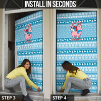 Pink Llama Christmas Door Cover Xmas Holiday Patterns - Wonder Print Shop
