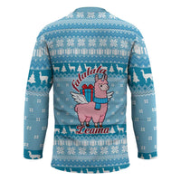 Pink Llama Christmas Hockey Jersey Xmas Holiday Patterns - Wonder Print Shop