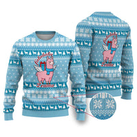 Pink Llama Christmas Ugly Christmas Sweater Xmas Holiday Patterns - Wonder Print Shop