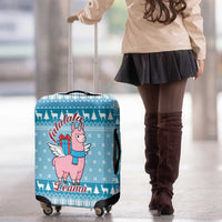 Pink Llama Christmas Luggage Cover Xmas Holiday Patterns - Wonder Print Shop