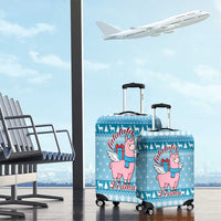 Pink Llama Christmas Luggage Cover Xmas Holiday Patterns - Wonder Print Shop