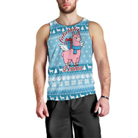 Pink Llama Christmas Men Tank Top Xmas Holiday Patterns - Wonder Print Shop