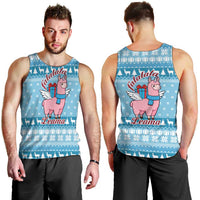 Pink Llama Christmas Men Tank Top Xmas Holiday Patterns - Wonder Print Shop