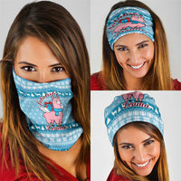 Pink Llama Christmas Neck Gaiter Xmas Holiday Patterns - Wonder Print Shop