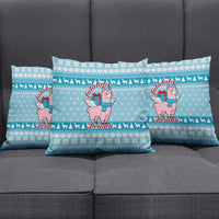 Pink Llama Christmas Pillow Cover Xmas Holiday Patterns - Wonder Print Shop