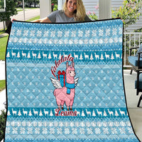 Pink Llama Christmas Quilt Xmas Holiday Patterns - Wonder Print Shop