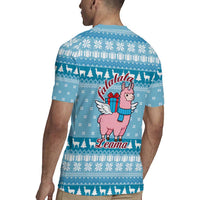 Pink Llama Christmas Rugby Jersey Xmas Holiday Patterns - Wonder Print Shop