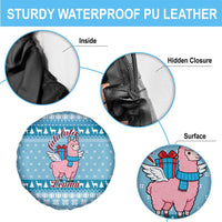 Pink Llama Christmas Spare Tire Cover Xmas Holiday Patterns - Wonder Print Shop