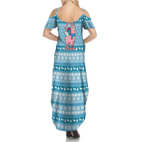Pink Llama Christmas Summer Maxi Dress Xmas Holiday Patterns - Wonder Print Shop