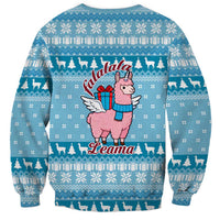 Pink Llama Christmas Sweatshirt Xmas Holiday Patterns - Wonder Print Shop