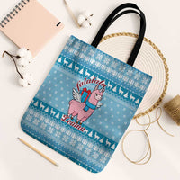 Pink Llama Christmas Tote Bag Xmas Holiday Patterns - Wonder Print Shop