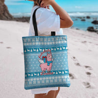 Pink Llama Christmas Tote Bag Xmas Holiday Patterns - Wonder Print Shop