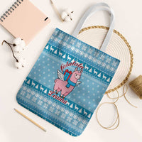 Pink Llama Christmas Tote Bag Xmas Holiday Patterns - Wonder Print Shop
