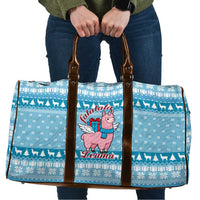 Pink Llama Christmas Travel Bag Xmas Holiday Patterns - Wonder Print Shop