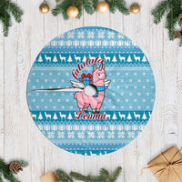 Pink Llama Christmas Tree Skirt Xmas Holiday Patterns - Wonder Print Shop