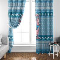 Pink Llama Christmas Window Curtain Xmas Holiday Patterns - Wonder Print Shop