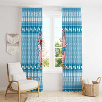 Pink Llama Christmas Window Curtain Xmas Holiday Patterns - Wonder Print Shop