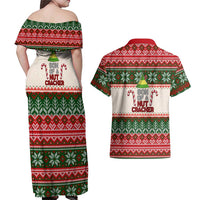 Son Of A Nut Cracker Christmas Couples Matching Off Shoulder Maxi Dress and Hawaiian Shirt Xmas Holiday Patterns - Wonder Print Shop