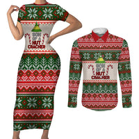 Son Of A Nut Cracker Christmas Couples Matching Short Sleeve Bodycon Dress and Long Sleeve Button Shirt Xmas Holiday Patterns - Wonder Print Shop