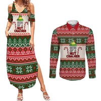 Son Of A Nut Cracker Christmas Couples Matching Summer Maxi Dress and Long Sleeve Button Shirt Xmas Holiday Patterns - Wonder Print Shop