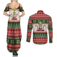 Son Of A Nut Cracker Christmas Couples Matching Summer Maxi Dress and Long Sleeve Button Shirt Xmas Holiday Patterns - Wonder Print Shop