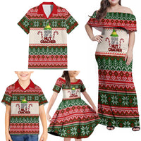 Son Of A Nut Cracker Christmas Family Matching Off Shoulder Maxi Dress and Hawaiian Shirt Xmas Holiday Patterns - Wonder Print Shop