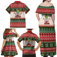 Son Of A Nut Cracker Christmas Family Matching Off Shoulder Maxi Dress and Hawaiian Shirt Xmas Holiday Patterns - Wonder Print Shop