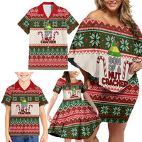 Son Of A Nut Cracker Christmas Family Matching Off Shoulder Short Dress and Hawaiian Shirt Xmas Holiday Patterns - Wonder Print Shop