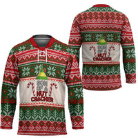 Son Of A Nut Cracker Christmas Hockey Jersey Xmas Holiday Patterns - Wonder Print Shop